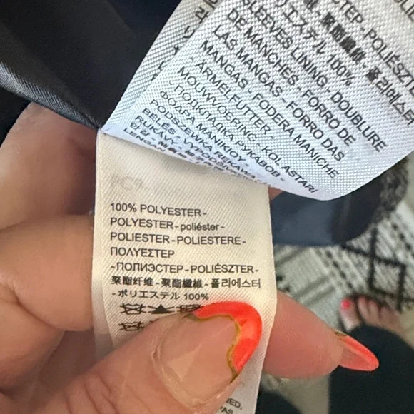 Levi's Black & Gray Herringbone Wool blend Coat - Picture 3 of 12